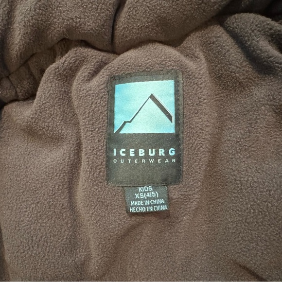 Iceburg Outerwear Girls Multicolor Chevron Pattern Hooded Jacket Size XS 4/5 - Picture 4 of 10